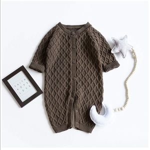 Organic Cable Knit Sweater Romper